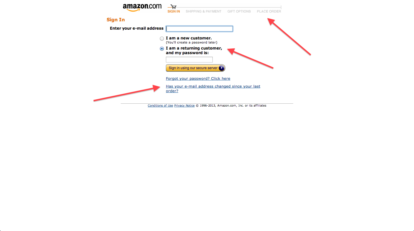 Amazon Checkout Dissected Step 3