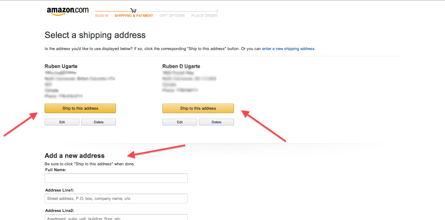 Amazon Checkout Dissected Step 4
