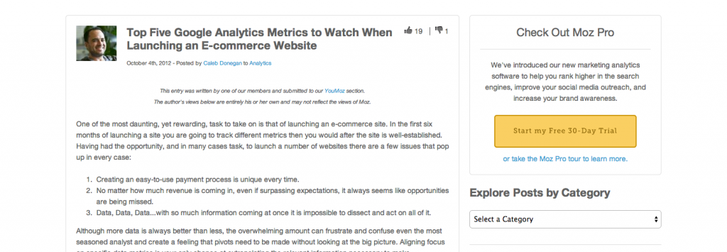 Top Five Google Analytics Metrics to Watch When Launching an E-commerce Website