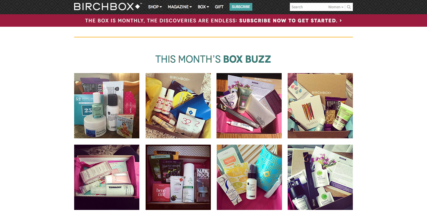 Birchbox offers a curated monthly box with beauty samples.